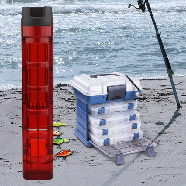 Portable Fishing Rod Holder Fishing Box Tube Rod Rack Standing Pole  Inserter Red