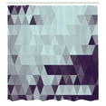 thumbnail image 2 of Ambesonne Geometric Shower Curtain, Abstract Triangle Pattern, 69"Wx84"L, Pale Seafoam, 2 of 4