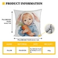 thumbnail image 3 of Uuiauoio Easter Bunny Rabbit Pillow Case Colorful Bunny Throw Pillow Cover Spring Holiday Decorative Throw Pillow Easter Pillowcase Square Cushion Cover for Couch, 3 of 6