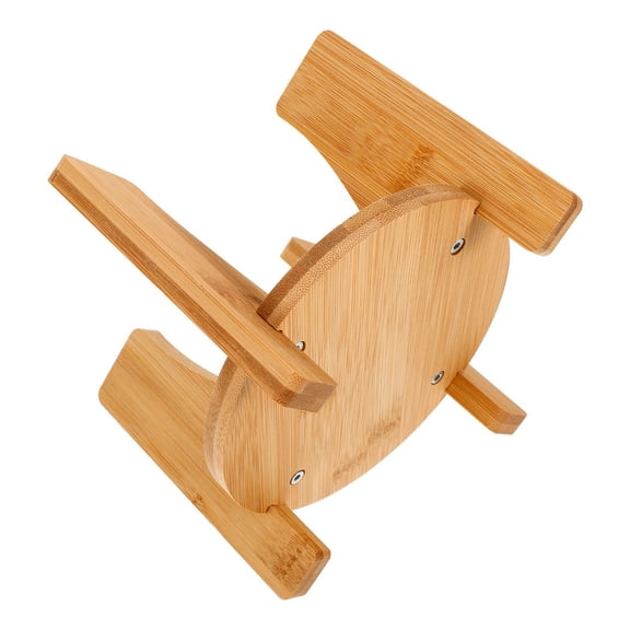 SEWCHICS 1Pcs Round Bamboo Display Stand for Water Jugs and Flower Vases