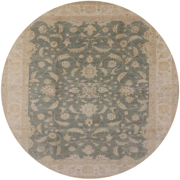 Ahgly Company Machine Washable Indoor Round Industrial Modern Dark Almond Brown Area Rugs, 8' Round