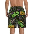 thumbnail image 3 of Disketp Men'S Swim Trunks Hawaiian Breathable Surf Beach Swimsuits Mesh Lining Beach Shorts With Pockets-Carnival Mardi Gras3, 3 of 9