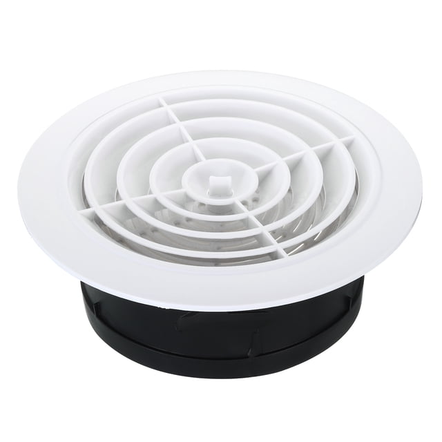 Ventilación redonda de 6 pulgadas Uxcell, cubierta de difusor de techo ajustable con rejilla de louver de plástico ABS y tipo de rotación de pantalla