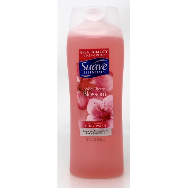 Suave Essentials Body Wash Wild Cherry Blossom 18 oz