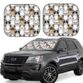 thumbnail image 1 of Disketp French Bulldog 2 Pattern 2 Piece Windshield Sunshades,Folding Windshield Sun Shade for Car SUV Trucks Sedan,Blocks UV Rays Sun Visor Protector-Small, 1 of 6