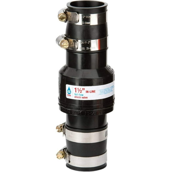 Drainage Industries 1-1/2 In. ABS In-Line Sump Pump Check Valve - 1 Each