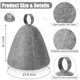 thumbnail image 3 of Gorro de sauna, gorro de fieltro natural plegable, gorro de campana suave y sólido, gorro de baño para baño de vapor seco y caliente, 1 unidad, 3 of 5