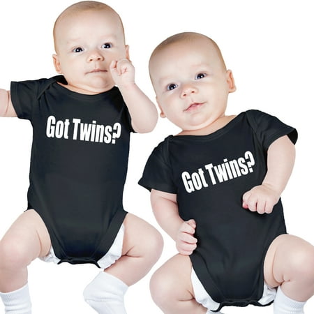 

Funny Twin Girl and Boy Bodysuits Includes 2 Bodysuits 3-6 Month Got Twins