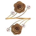 thumbnail image 1 of QIDESHIP Anneaux de Rideau Bruns avec Roses Rouges et Perles, Ballon de Fête en Métal, un Anneau de Rideau, Embrasses de Rideau Rose Rouge avec Perles Embrasses de Rideau Décoratives Dorées Faits à la Main, 1 of 9
