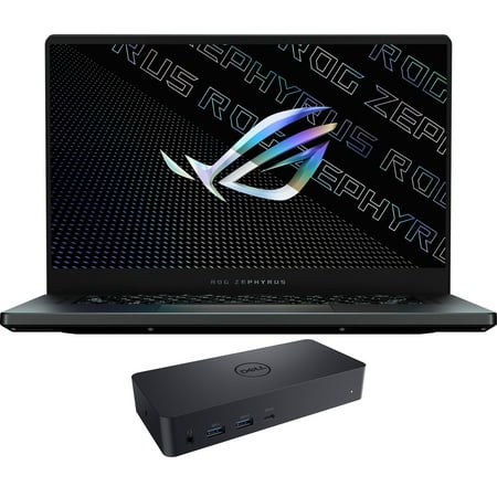 ASUS ROG Zephyrus G15 Gaming & Business Laptop (AMD Ryzen 9 5900HS 8-Core, 15.6" 165Hz 2K Quad HD (2560x1440), NVIDIA GeForce RTX 3080, 16GB RAM, Win 11 Home) with D6000 Dock
