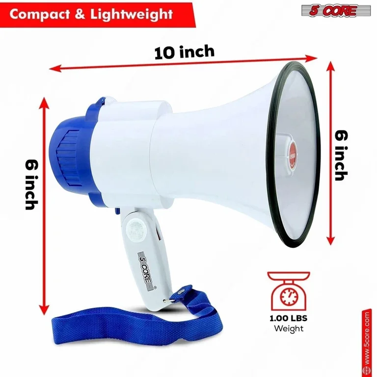 Altoparlante 5Core Megafono Bullhorn 30W Bull Horn Cheer - Foto 3