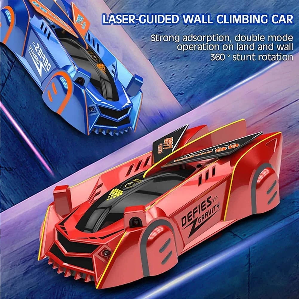 Wall Climbing RC Stunt Car with Infrared Laser Tracking – Anti-Gravity Remote Control Drift Toy for Kids Indoor Ceiling Racing
