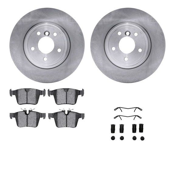Dynamic Friction Company Rear Brake Rotors with 5000 Advanced Brake Pads includes Hardware 6512-20167