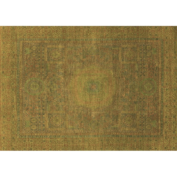 Ahgly Company Indoor Rectangle Oriental Brown Modern Area Rugs, 2' x 5'