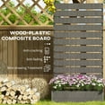 thumbnail image 4 of Outsunny Raised Garden Bed with Trellis for Climbing Plants & Vines, Dark Gray, 4 of 9