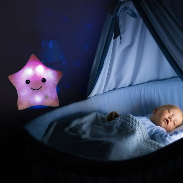 Almohada Almohada De Estrella Brillante Creativa Almohada Luminosa Juguetes Cojines De Estrella De Felpa Suave Funciona Con Pilas Luz De Noche Led Almohadas Juguetes Para Guarderia Dormitorio Sala De ...