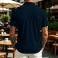 thumbnail image 4 of Yifymode Polo Shirts for Men Dry Fit Golf Polos Pleated Short Sleeve Button Up Shirt Plus Size Summer Cotton Athletic Tshirts,Navy XL, 4 of 7