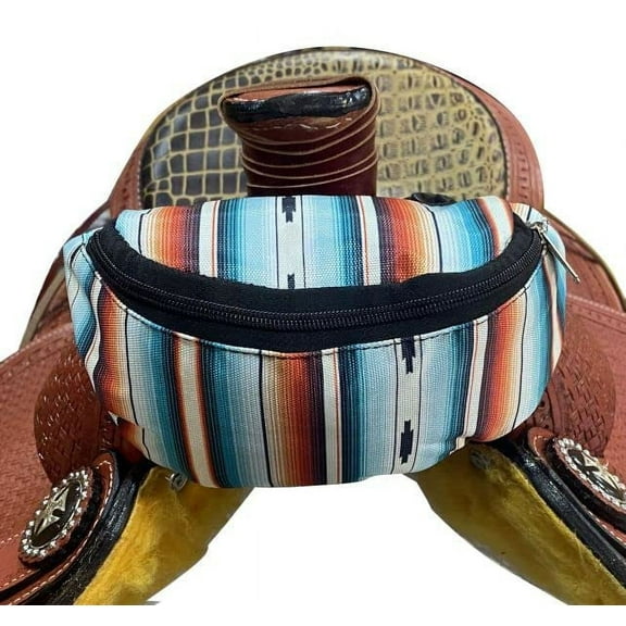 Showman Southwest Print Insulated Nylon Saddle Pouch