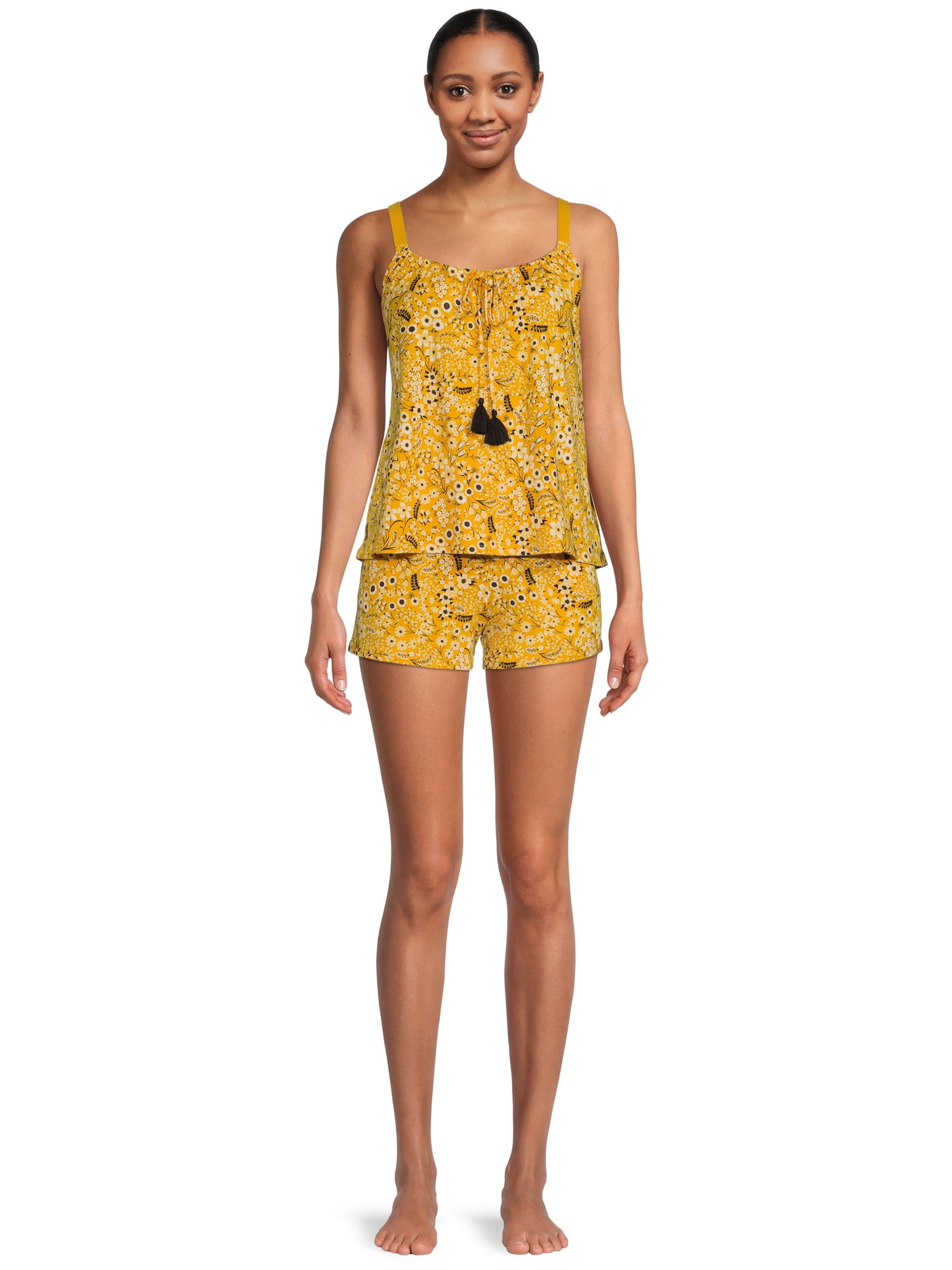 The Pioneer Woman Knit Camisole and Shorts Pajama Set, 2-Piece, Women’s