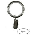 thumbnail image 2 of Urbanest 1.5" Metal Curtain Rod Rings with Clips, Fits up to 1″ Rod – Durable Drapery Rings for Smooth Gliding & Secure Grip, 8 Pieces, Nickel, 2 of 2