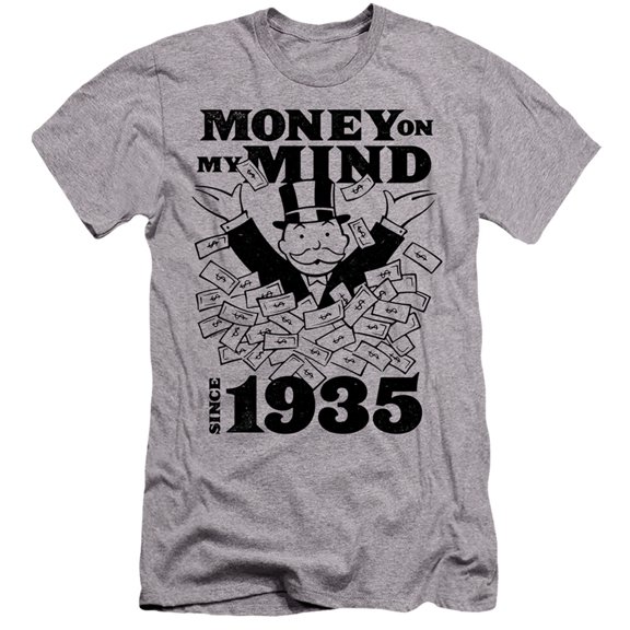 Monopoly Money Mind Since 35 HBO S/S Adult 30/1 T-Shirt Athletic Heather