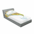 thumbnail image 3 of Ambesonne Modern Fitted Sheet & Pillow Sham Set, Pianist Swirls Colorful, Full, Multicolor, 3 of 3