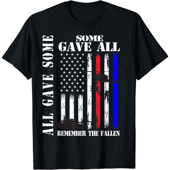 All Gave Some Some Gave All Flag Veteran Memorial Day Family T-Shirt