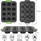 thumbnail image 2 of Moldes para muffins, moldes de silicona reutilizables para hornear, 12 moldes antiadherentes para cupcakes, 2 of 5