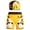 Gold, variant on Boys 2pcs Swim Trunks Cartoon Dinosaur Beach Boxers with Cap Swimsuit Set UPF 50+(Light Yellow,5-6 Years)