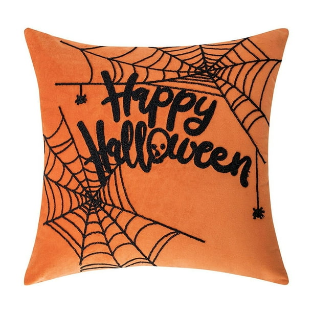 Clearance! Halloween Decor! Halloween Embroidered Pillowcases For Home Living Room Sofa Festive Atmosphere Decoration Halloween Series Cushion Covers Buy 2 Get 3