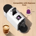 thumbnail image 3 of Mini Espresso Machine for Nespresso Pod, 20 Bar Single Serve Coffee Maker, 1400W, White, 3 of 4