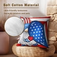 thumbnail image 4 of 4th of July American Gnome Pillow Cover Set of 2 Patriotic Red Blue Stars Stripes Throw Pillow Covers 18x18 Inch Independence Memorial Day Double Sided Home Decor Pillowcase for C, 4 of 6