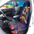 thumbnail image 3 of Binienty 250th Eagle Patriotic Floral Car Seat Cover Towels Front Seats After Running Beach Gym Quick Dry Washable Car Seat Protector for SUV Van Cars, 3 of 8
