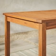 thumbnail image 5 of Walker Edison Acacia Wood Patio Simple Dining Table - Brown, 5 of 14