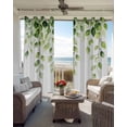 thumbnail image 6 of Spring Leaves Blackout Curtains for Bedroom Living Room Darkening Curtains 84 Inch Length 2 Panels Set Pastoral Farmhouse Green Botanical Vines Window Curtain Window Treatment Grommet Drapes 52"x84", 6 of 9