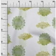 thumbnail image 1 of oneOone Cotton Poplin Light Green Fabric Triangle & Mandala Watercolor Fabric For Sewing Printed Craft Fabric By The Yard 56 Inch Wide, 1 of 4