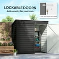 thumbnail image 4 of Outsunny 6' x 4' Garden Storage Shed, Outdoor Metal Tool Shed with Lockable Door and Gloves for Backyard Garden Patio Lawn, Dark Gray, 4 of 10