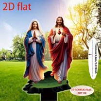 Sruoe Acrylic Garden Stake, Outdoor Decor, Decorative Ornaments, Yard Art Decorations, Planter Pots Decor, Gardening Gifts, Ground Insert Decoration for Garden Flower Pots Terraces Yard Lawn, 2D, s