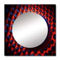 thumbnail image 2 of Designart "Gateways Moiré Lattice In Red And Blue" Modern Geometric Square Mirror For Wall Decor - Large Blue Square Printed Wall Mirror Art - Square Modern Mirror - Wall Mounted Square Large Mirror, 2 of 5