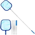 thumbnail image 1 of Pool Skimmer Net with Reinforced Frame, Professional Pool Nets for Cleaning, Swimming Pool Leaf Skimmer Net, Ultra Fine Mesh Netting, Clean Remove The Finest Debris Fast, 16×11in (with 60in Pole), 1 of 7