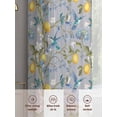 thumbnail image 6 of Lemon Tree Birds Sheer Curtains 84 Inch Length 2 Panels Set, Green Botanical Blue Floral Voile Window Treatment Rod Pocket Curtains Sheers Drapes for Bedroom/Living Room/Kitchen 52"x84"x2, 6 of 7