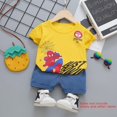 thumbnail image 1 of Spiderman Iron Man Baby Boys Ropa Traje de manga corta Camisetas Pantalones cortos Pantalones Superhéroe Capitán América Verano Ropa para niños Sets120 (4T) Gao Jinjia LED, 1 of 2