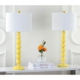 thumbnail image 7 of SAFAVIEH Jenna 32 in. Yellow Iron Table Lamp with Off-White Cotton Shade, Set of 2, 7 of 7