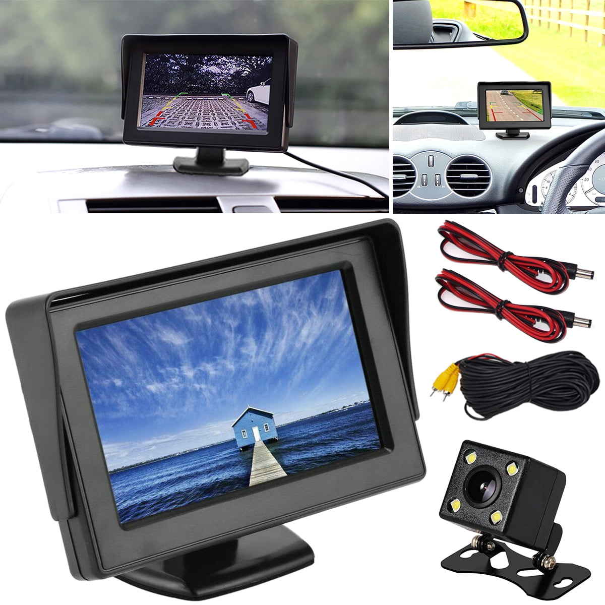 Protoiya 4.3" Car Monitor Screen Auto Monitor Screen Display,Rear View