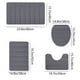 thumbnail image 3 of Set de esterillas de baño de espuma | Colección de alfombras de baño de 4 piezas | Vellón de terciopelo suave y espuma | Parte trasera antideslizante de goma | Altamente absorbente | Lavable a, 3 of 9