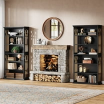 Tribesigns 6-Tier Bookshelf, 75-Inch Tall Bookcase, Large Bookshelves and Bookcases Freestanding Display Shelves, Black (Set of 2)