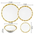 thumbnail image 2 of Gourmet Art 4-Piece Bamboo Heavyweight and Durable Melamine 6 Inch Plate, for Indoors Outdoors Use, Party and Everyday Use., 2 of 3