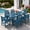 Blue, variant on FOOWIN 5PCS Patio Dining Set, HDPE All Weather Outdoor Furniture Set 4 Chairs and 1 Table, Grey