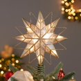 thumbnail image 4 of Kurt S. Adler UL3168 9.65 in. UL 10-Light 8-Point Capiz Star Lighted Tree Topper, 4 of 4
