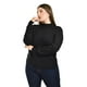thumbnail image 4 of Blusa tejida de cuello alto Tallas Extras, 0248 (Negro) negro 40, 4 of 6